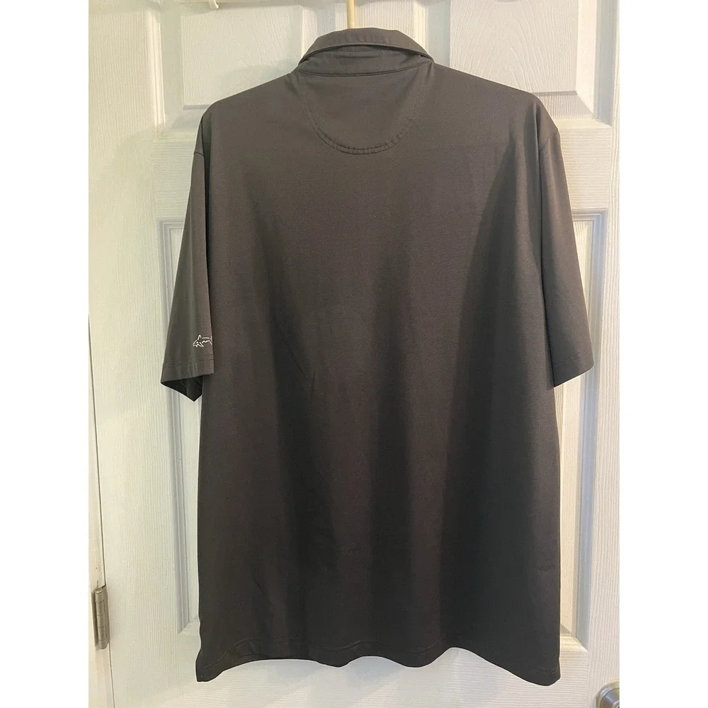 Greg Norman Performance Polo Play Dry Men's Gray Golf Polo Shirt Size LG
